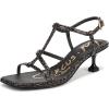 Circus NY by Sam Edelman Women’s Jaida Heeled Sandal(Dark Chocolate/Black Multi)