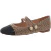 Circus NY by Sam Edelman Women’s Zoey Mary Jane Flat(Black Natural Multi/Black)