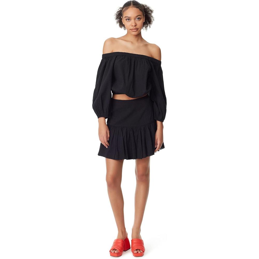 imageCircus NY Womens Caelap Off Shoulder Woven TopAnthracite