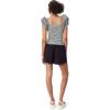 Circus NY Women’s Anisa Ruffled Knit Tank Top(Black & White Gingham)