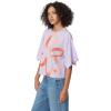Circus NY Women’s Fia Slit Short Sleeve Tee Shirt(Purple Rose)