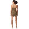 Circus NY Womens Strapless Belted Front Zipper Romper(Burnt Olive)
