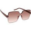 Circus NY by Sam Edelman Womens Cc354 Oversized Pearl Square Sunglasses(Brown)