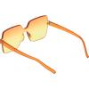 Circus NY by Sam Edelman Womens Cc354 Oversized Pearl Square Sunglasses(Orange & Yellow)