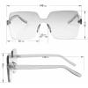 Circus NY by Sam Edelman Womens Cc354 Oversized Pearl Square Sunglasses(Orange & Yellow)
