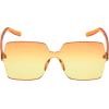 Circus NY by Sam Edelman Womens Cc354 Oversized Pearl Square Sunglasses(Orange & Yellow)
