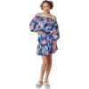 Circus NY Women’s Caelap Off Shoulder Woven Top(Flower Dye – Fairy Wren)
