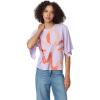 Circus NY Women’s Fia Slit Short Sleeve Tee Shirt(Purple Rose)