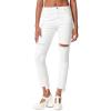 Circus NY Women’s High Rise Ankle Slim Straight(White – Step Hem)