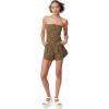 Circus NY Womens Strapless Belted Front Zipper Romper(Burnt Olive)