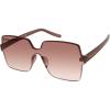 Circus NY by Sam Edelman Womens Cc354 Oversized Pearl Square Sunglasses(Brown)