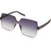 Circus NY by Sam Edelman Womens Cc354 Oversized Pearl Square Sunglasses(Grey)