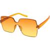 Circus NY by Sam Edelman Womens Cc354 Oversized Pearl Square Sunglasses(Orange & Yellow)