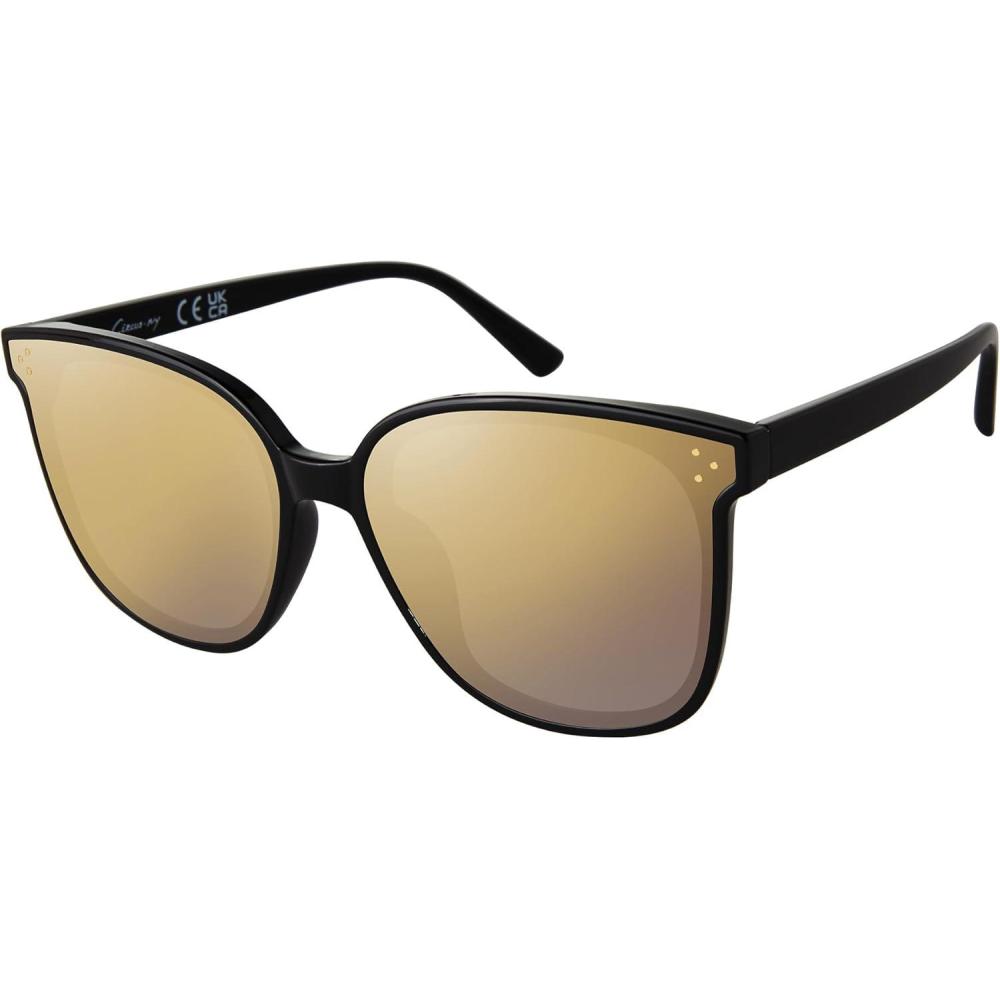 imageCircus NY by Sam Edelman Womens CC610 Retro Round Cat Eye SunglassesBlack