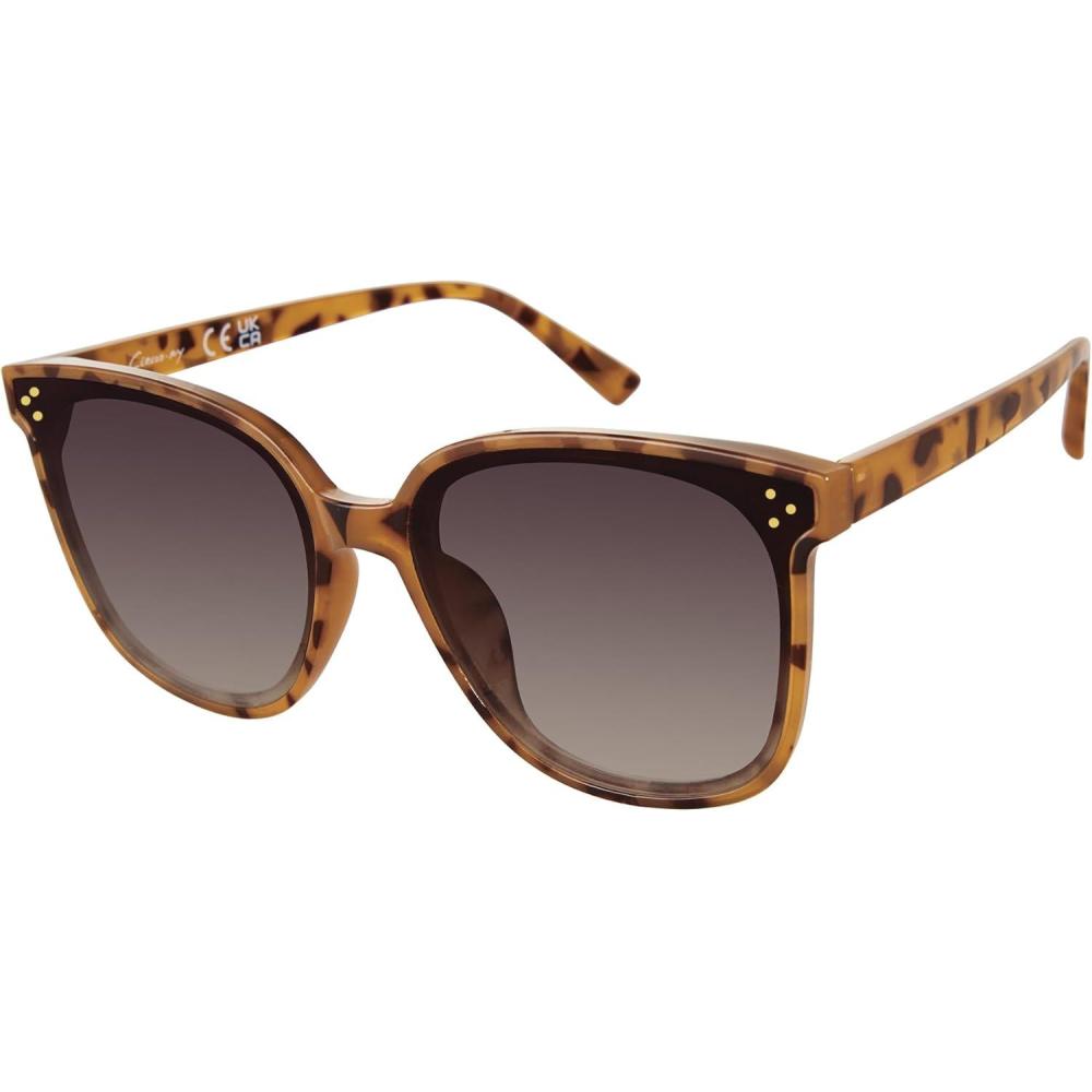 imageCircus NY by Sam Edelman Womens Cc610 Retro Round Cat Eye Sunglasses with Uv400 ProtectionTrendy Gifts for Her 63mmTortoise