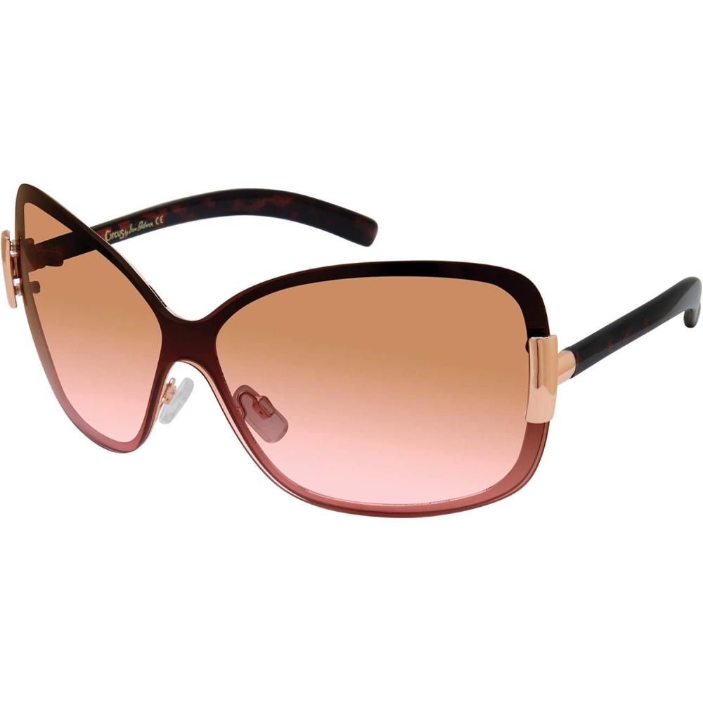 imageCircus NY by Sam Edelman womens Cc201 Metal Shield Rectangular Sunglasses With Uv400 Protection  Trendy Gifts for Her 132mm Rectangular Sunglasses