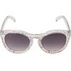 Circus NY by Sam Edelman Women’s CC610 Retro Round Cat Eye Sunglasses(Clear & Rainbow)