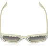 Circus NY by Sam Edelman Women’s Cc439 Bling Oversized Square Sunglasses with Uv400 Protection-Trendy Gifts for Her, 51mm(White)