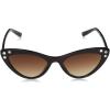 Circus NY by Sam Edelman Women’s Cc486 Retro Glitz Cat Eye Sunglasses with Uv400 Protection-Trendy Gifts for Her, 55mm(Brown)