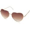 Circus NY by Sam Edelman Women’s CC358 Metal Heart Sunglasses(Gold)