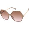Circus NY by Sam Edelman Women’s CC358 Metal Heart Sunglasses(Nude)