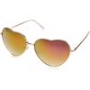 Circus NY by Sam Edelman Women’s CC358 Metal Heart Sunglasses(Rose Gold)