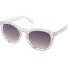 Circus NY by Sam Edelman Women’s CC610 Retro Round Cat Eye Sunglasses(Clear & Rainbow)