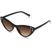 Circus NY by Sam Edelman Women’s Cc486 Retro Glitz Cat Eye Sunglasses with Uv400 Protection-Trendy Gifts for Her, 55mm(Brown)