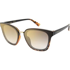 Circus NY by Sam Edelman Women’s CC610 Retro Round Cat Eye Sunglasses(Black & Tortoise)