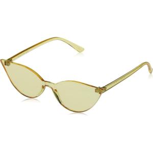 Circus NY by Sam Edelman Women’s Cc490 Shield Cat Eye Sunglasses with Uv400 Protection-Trendy Gifts for Her, 143mm(Yellow)