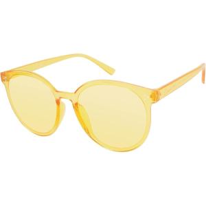 Circus NY by Sam Edelman Women’s Cc596 Fun Round Sunglasses with Uv400 Protection-Trendy Gifts for Her, 51.7 Mm(Yellow)