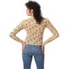 Circus NY Women’s Imogen Ruched Long Sleeve Knit Top(Marshmallow – Textured Leopard)