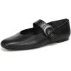 Circus NY by Sam Edelman Women’s Bella Mary Jane Flat(Black Leather)