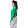 Circus NY womens Irin Raw Edge Seam Knit Bodysuit(Pepper Green)
