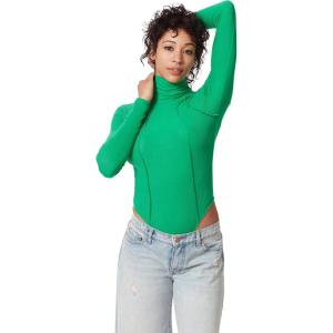 Circus NY womens Irin Raw Edge Seam Knit Bodysuit(Pepper Green)