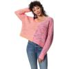 Circus NY Women’s Animal Patchwork Pullover Sweater(Beetroot Purple – Animal Print)