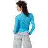Circus NY Women’s Austin Asymetrical Ruched Knit Top(Dresden Blue)