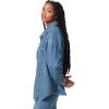 Circus NY Women’s Oversize Button Down Denim Trucker Jacket, Fortune Teller