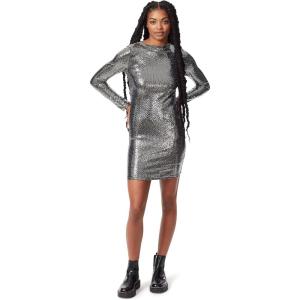 Circus NY Women’s Classy Alexi Mirror Dress(Silver – Anthracite)