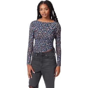 Circus NY Women’s Lorin Asymmetrical Knit Top(Techno Poms – Black)
